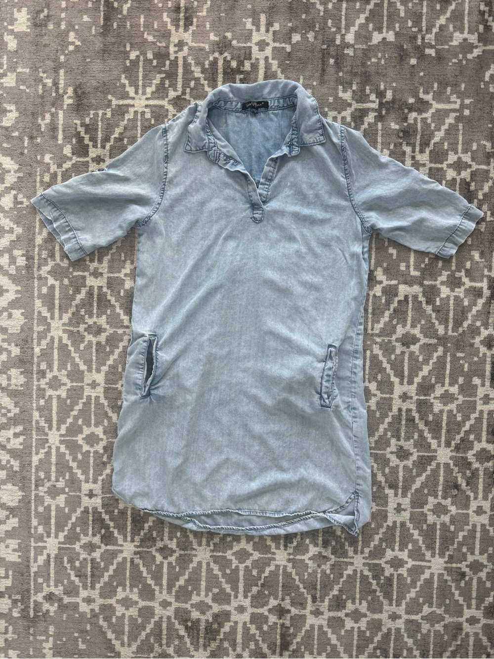 Velvet Heart Light Blue Denim-Style Shirt